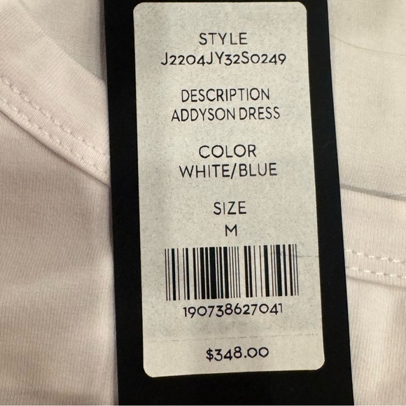 Veronica Beard White & Blue Striped Addyson Dress Size Medium New With Tag - Picture 7 of 10